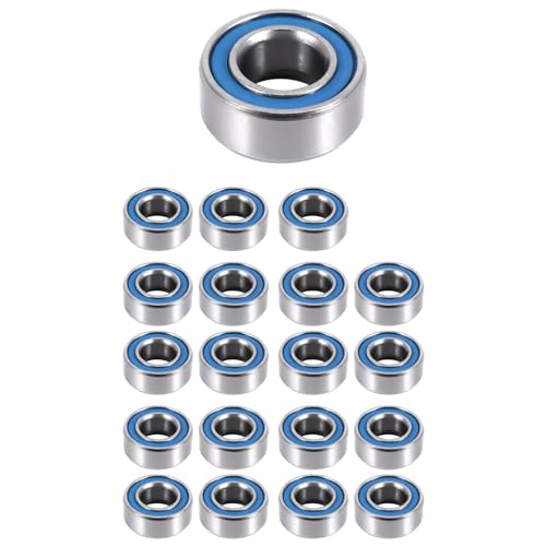 Diheohg 20 StüCk MR105-5 X 10 X 4 Mm Kugellager Stahl Doppelt Abgeschirmte Miniatur-Kugellager, Blau von Diheohg