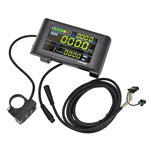 Diheohg LCD-Anzeige Messgerät Bedienfeld LCD-Anzeige SW900 24 36 48V 52V 60V Elektroroller 6-Poliger Stecker Fahrgeschwindigkeit Zeit Leistungsanzeige von Diheohg