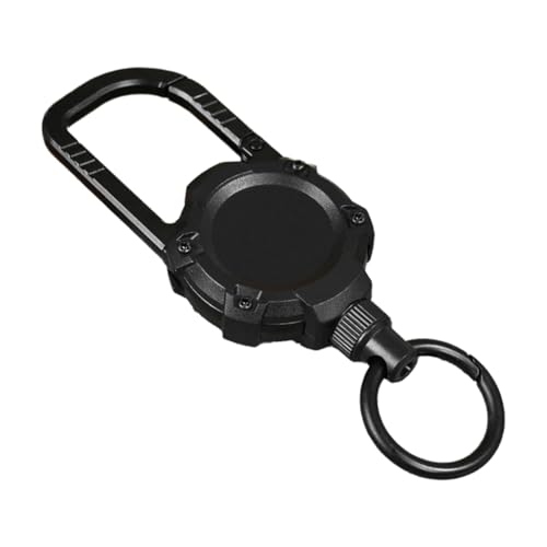 Diheohg Magnetischer Karabiner Schlüsselanhänger Outdoor Camping Klettern Schnappverschluss Schnalle Haken Halteseil Schwarz von Diheohg