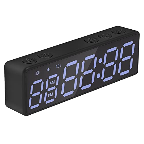 Diheohg Tragbarer Fitness Timer Intervall Timer Trainieren Fitness Uhr Countdown/UP/Stoppuhr Magnetisch & USB Wiederaufladbar, (A) von Diheohg