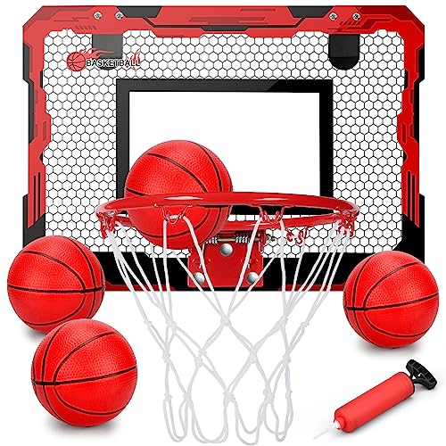 Dilabnda Mini Basketballkorb Basketball Reifen für Kinder Erwachsene, Raum Wand über der Tür Basketball Reifen für Innen im Freien mit 4 Gummibällen, kühle Basketball Reifen Spielzeug Dilabnda Mini Basketballkorb Basketball Reifen für Kinder Erwachsene, Raum Wand über der Tür Basketball Reifen für Innen im Freien mit 4 Gummibällen, kühle Basketball Reifen Spielzeug von Dilabnda