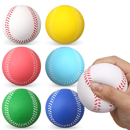 Dilabnda 6 Softbälle Baseball Set für Kinder 3-5 Erwachsene, Baseballschläger für Baseball Partyzubehör Mottoparty, Stressball Paket für Handtherapie Übungen, Indoor/Outdoor Sport Spielzeug Geschenke Dilabnda 6 Softbälle Baseball Set für Kinder 3-5 Erwachsene, Baseballschläger für Baseball Partyzubehör Mottoparty, Stressball Paket für Handtherapie Übungen, Indoor/Outdoor Sport Spielzeug Geschenke von Dilabnda