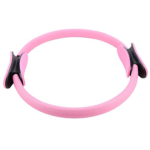 4 Farben Pilates Ring, Tragbarer Fitness Circle Body Ring Dual Grip Yoga Ring Ausrüstung für Pilates Yoga Fitness Workout (Rosa) von Dilwe