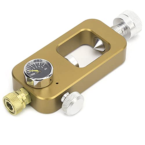 DIDEEP Scuba Diving Refill Tank Adapter Tauchadapter für Tauchausrüstung, Großer auf kleinen Tank 8MM Manometer 0.5L 1L(Golden) DivingDiving von Dilwe