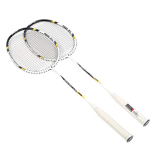 Dilwe 2 Stück Badmintonschläger, Tragbarer Doppelspieler-Trainings-Badmintonschläger aus Aluminiumlegierung für Erwachsene von Dilwe