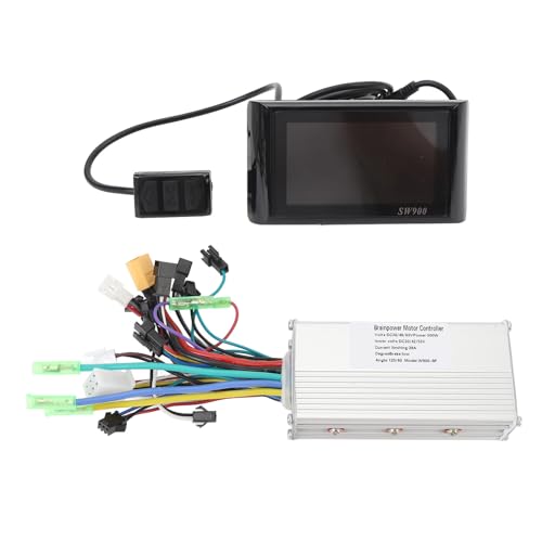 Dilwe 36V 48V 60V 500W 28A Bürstenloser Elektrofahrrad-Controller, Drehzahlregler für Elektrofahrradmotoren mit SW900-LCD-Anzeigefeld für Elektrofahrräder von Dilwe