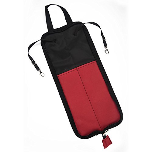 Dilwe Drum Stick Bag, 5 Farben Drum Stick Lagerung Hängende Tasche Drumstick Portable Handtasche mit Griff(Rot) von Dilwe