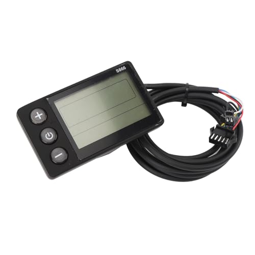 Dilwe Elektroroller-LCD-Messgerät, Wasserdichtes ABS-Fahrrad-LCD-Display mit Hintergrundbeleuchtung und SM-6-Pin-Anschluss für 22,2-mm-Lenker von Dilwe