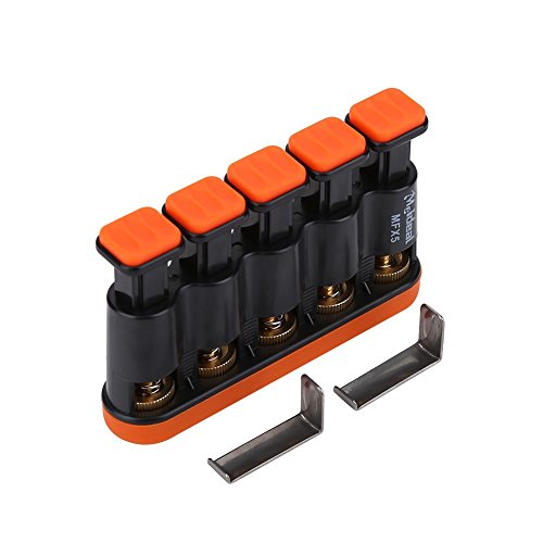 Dilwe Finger Exerciser, Finger Trainer Variable Hand Finger Stärke Tension Exerciser Griff für Klavier Gitarre(Orange) von Dilwe