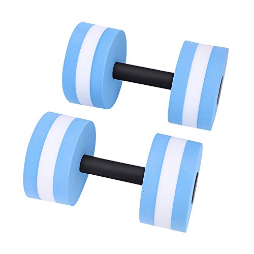 dilwe Fitness Hantel, 1 Paar Schaumstoff starker Widerstand Hanteln Pool Barbell Float Aqua Übungen Ausrüstung für Wasser Aerobic-Training Fitness Yoga, blau von Dilwe