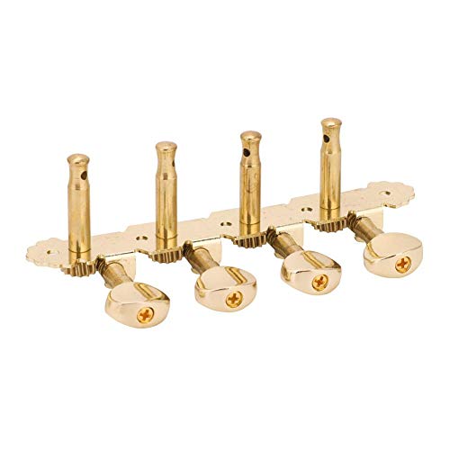 Dilwe Mandoline Stimmwirbel, Metall Mechaniken Tuning Pegs Metal Button Set Zubehör für Mandoline (Gold) von Dilwe