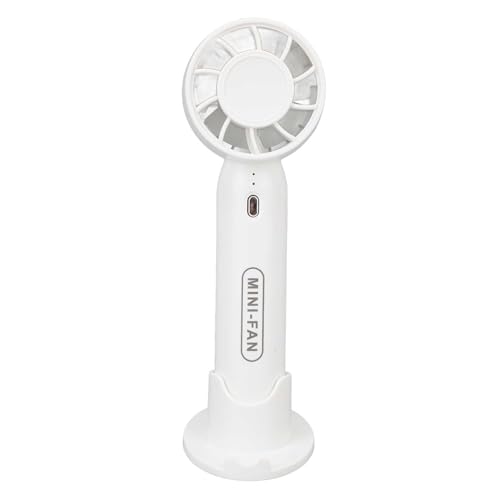 Dilwe Tragbarer Turbo-Handventilator, Tragbarer Mini-Ventilator mit 3 Geschwindigkeiten, Sicherer Mini-Ventilator, Wiederaufladbarer USB-Ventilator für Outdoor-Reisen, Camping (White) von Dilwe