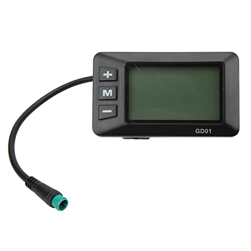 Elektrisches Fahrrad LCD Display, Kunststoff 5 Pin wasserdichte Schnittstelle 36V 48V LCD GD01 Display Geeignet f¨¹r 22,2mm LenkerElectric refitting Accessories von Dilwe