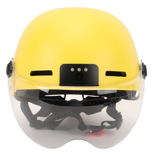 Intelligenter Fahrradhelm, 1080P-Kamera, Atmungsaktiv, OTG-Adapter, USB-C-Anschluss für Echtzeitanzeige, für Radsportbegeisterte (Yellow) von Dilwe