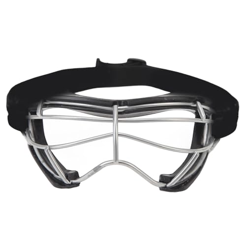 Lacrosse-Schutzbrille, Ergonomisches Design, Schlagfeste Legierung, Hautfreundliches Silikon, Geeignet für Lacrosse, Outdoor-Sportarten von Dilwe