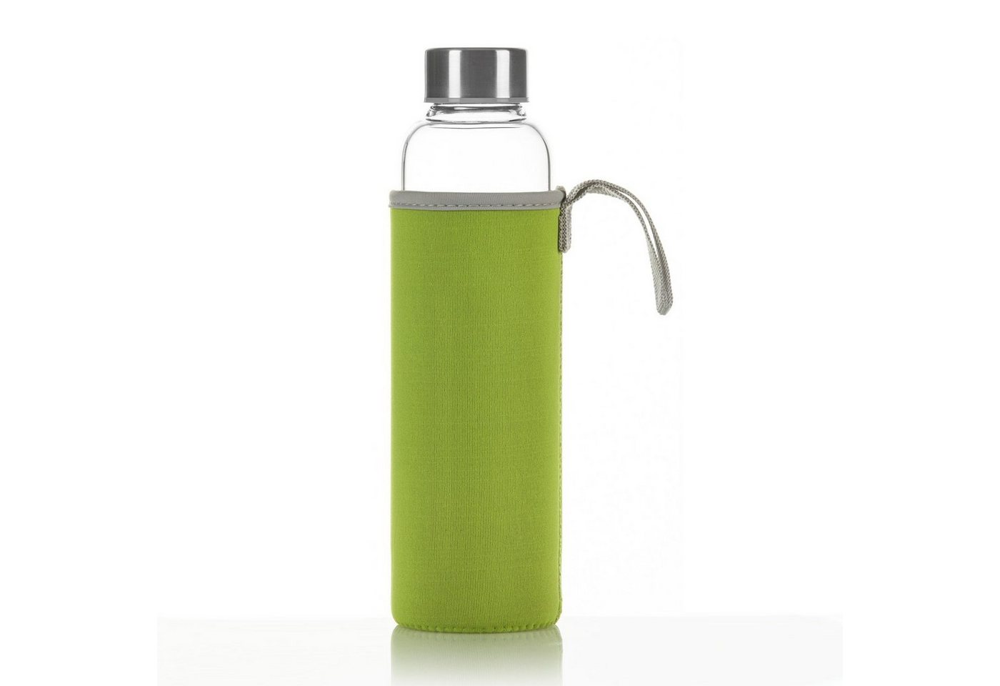 Dimono Trinkflasche Flasche aus Glas mit Sleeve, Wasserflasche ca. 600 ml von Dimono