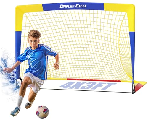 Dimples Excel Fußballtor Netz für Garten und Außenbereich Fußballtraining für Fußballliebhaber (4'×3'- Blau Gelb) Dimples Excel Fußballtor Netz für Garten und Außenbereich Fußballtraining für Fußballliebhaber (4'×3'- Blau Gelb) von DIMPLES EXCEL