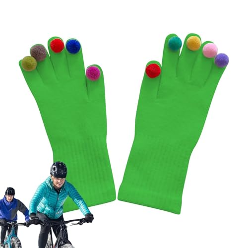 Radfahren bei kaltem Wetter Warme Motorradhandschuhe Damen-Thermo-Fäustlinge Warme Winter-Fäustlinge Winter-Fellball-Fäustlinge Warme Fahrrad-Fäustlinge Damen-Kalthandschuhe Winter-Outdoor-Handschuhe von Dinchaakuarry