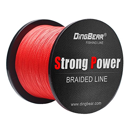 Dingbear 109Yd/100m 65LB/0.37mm Rot Stark Ziehen Sie Generische Geflochtenen Angelschnur Angelschnur Fisch Linien von Dingbear