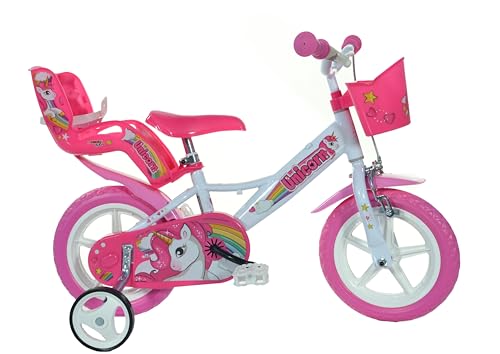 Einhorn Kinderfahrrad Unicorn Mädchenfahrrad – 12 Zoll| Original | Kinderrad mit Stützrädern, Puppensitz und Fahrradkorb - Das Einhorn Fahrrad als Geschenk für Mädchen Einhorn Kinderfahrrad Unicorn Mädchenfahrrad – 12 Zoll| Original | Kinderrad mit Stützrädern, Puppensitz und Fahrradkorb - Das Einhorn Fahrrad als Geschenk für Mädchen von Dino Bikes