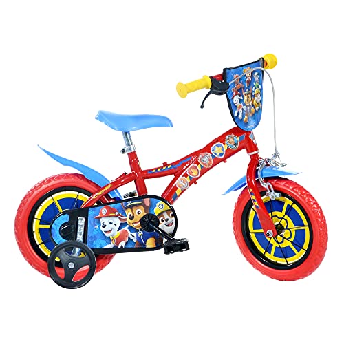 Dinobikes PW412 Paw Patrol Kinderfahrrad blau-rot 12 Zoll Jungenfahrrad von Dino Bikes