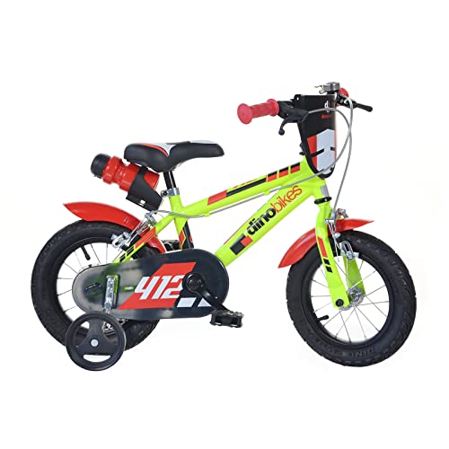 Kinderfahrrad Jungen 12 Zoll mit Bremsen am Lenker Stützräder Gelb Kinderfahrrad Jungen 12 Zoll mit Bremsen am Lenker Stützräder Gelb von Dino Bigioni