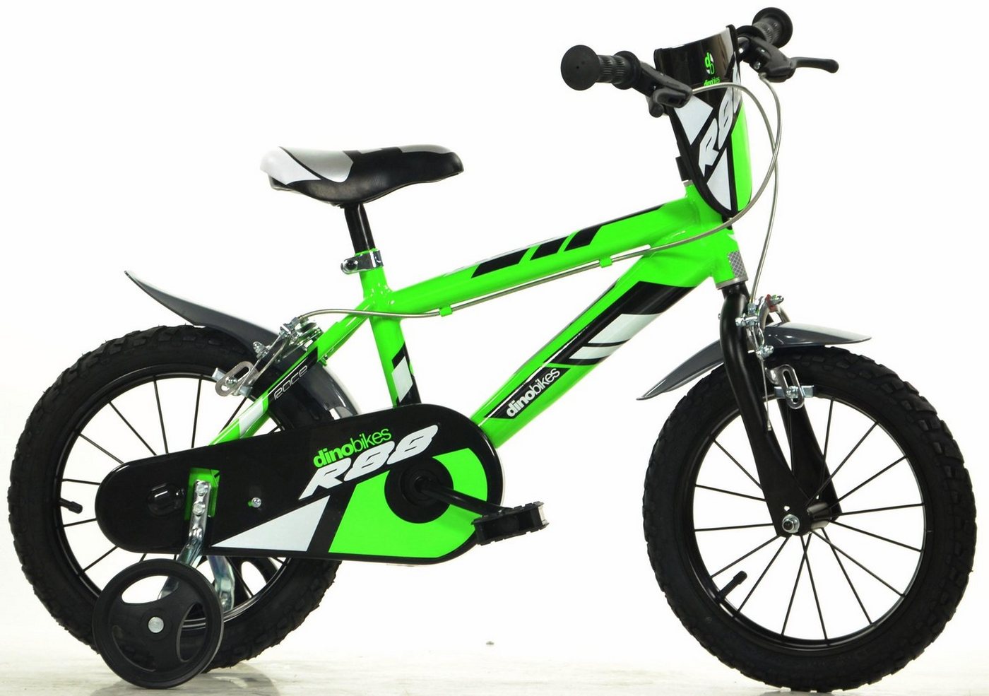 Dino Kinderfahrrad Jungenfahrrad, 1 Gang, mit Stützrädern und Frontschild Dino Kinderfahrrad Jungenfahrrad, 1 Gang, mit Stützrädern und Frontschild von Dino
