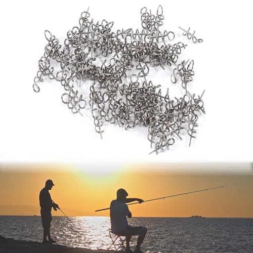 Angeln Frühling Pin, 100 Stücke Edelstahl Weichen Köder Pin Fischköder Frühling Fixed Lock Angeln Kurbel Haken Zentrierstift Angeln Frühling Pin, 100 Stücke Edelstahl Weichen Köder Pin Fischköder Frühling Fixed Lock Angeln Kurbel Haken Zentrierstift von Dioche