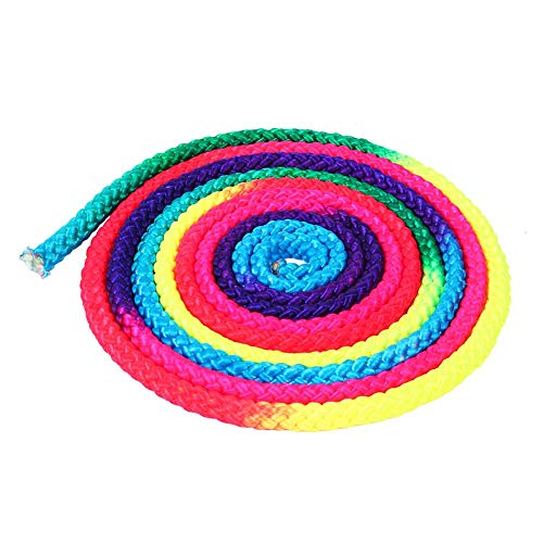 Springseil, Seilspringen Regenbogen Farbrhythmische Speed Rope Sport Wettbewerb Kunst Trainings Seil 2.8m von Dioche