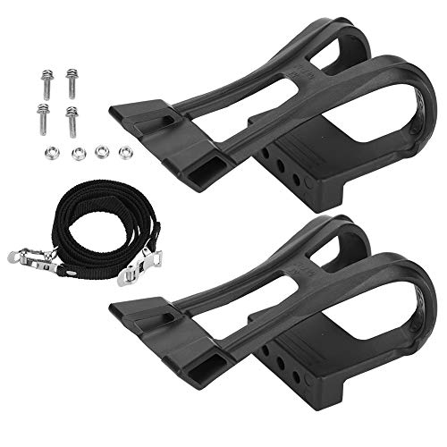 Fahrrad Pedalriemen, Fahrrad Kunststoff Schwarz Einstellbar Mountain Road Fahrrad Pedale Riemen Anti-Slip Toe Clip Gürtel Fahrrad Pedalriemen, Fahrrad Kunststoff Schwarz Einstellbar Mountain Road Fahrrad Pedale Riemen Anti-Slip Toe Clip Gürtel von Dioche