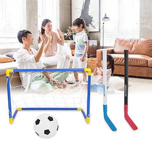 Kinder Fußball Spielzeug Set,Air Power Hover Hockey Set, 2 in 1 Fußball Sport Ziel Eishockey Set mit Handpumpe Kinder Kinder Fußball Spielzeug Set,Air Power Hover Hockey Set, 2 in 1 Fußball Sport Ziel Eishockey Set mit Handpumpe Kinder von Dioche