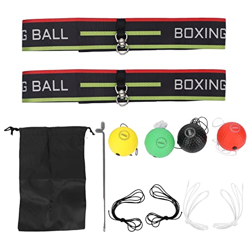 Reaktionsball-Set Box-Reflexball für Verstellbares Stirnband Reflexball-Set für Anfänger Zur Verbesserung der Geschwindigkeitsreaktionen Hand-Augen-Koordinationstraining von Dioche