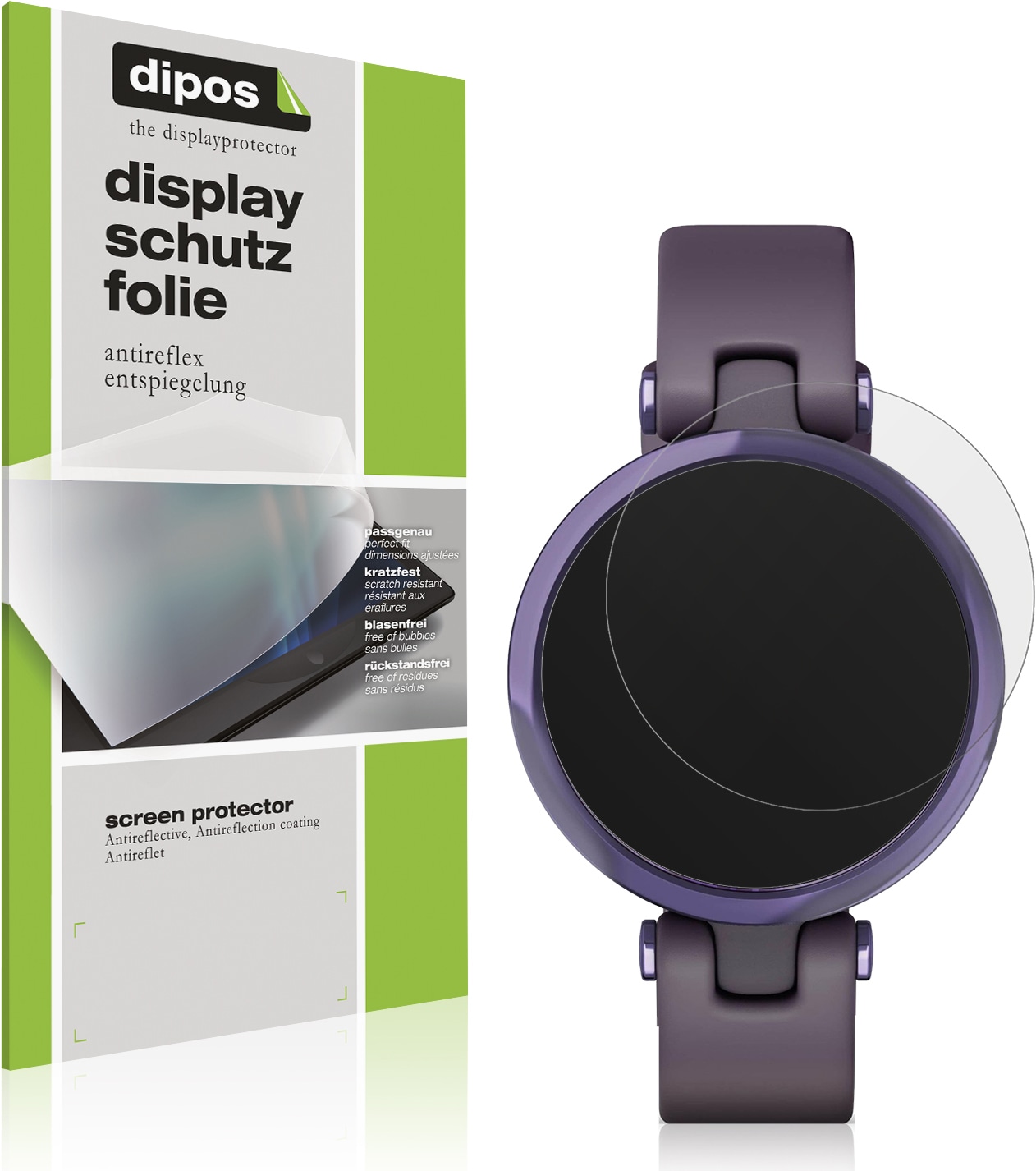 Dipos Displayschutzfolie Antireflex, Smartwatch Schutzfolie, Transparent von Dipos