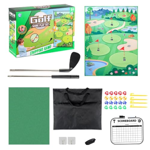 Golfspiel-Trainingsmatte, Schlagmatte, Golfspiel-Set – tragbares Design, Golfschlagmatte für Zuhause, Arbeitsbereich, Hof und Outdoor von Dirfuny