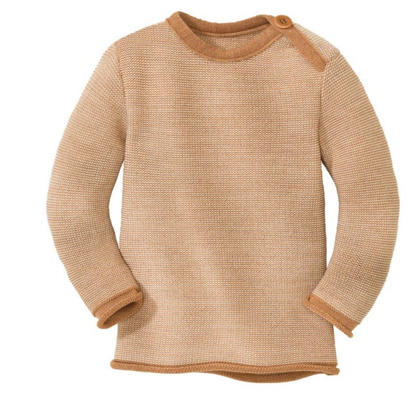 disana - Kid's Melange-Pullover - Merinopullover Gr 50/56 beige von Disana