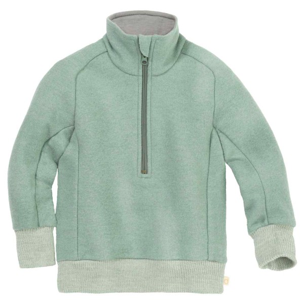 disana - Kid's Troyer Half-Zip - Merinopullover Gr 110/116 türkis von Disana