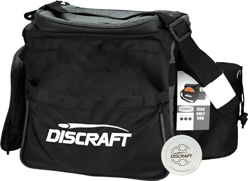 Discraft Turnier-Ready-Umhängetasche, leichte Disc-Golftasche, 12–14 Scheiben, Grau von Discraft