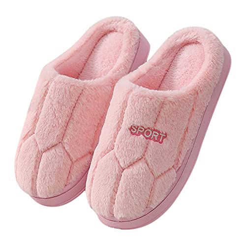 Dislsokrhov Damen Filzpantoffeln Schlappies Hüttenschuhe Pantoletten Hausschlappen Hauslatschen Fell Schlappen Filz Tieffußbett-Pantoletten Frau Slippers Schwarz Fluffy Pantoffel Rosa, 36-37(38 EU) von Dislsokrhov