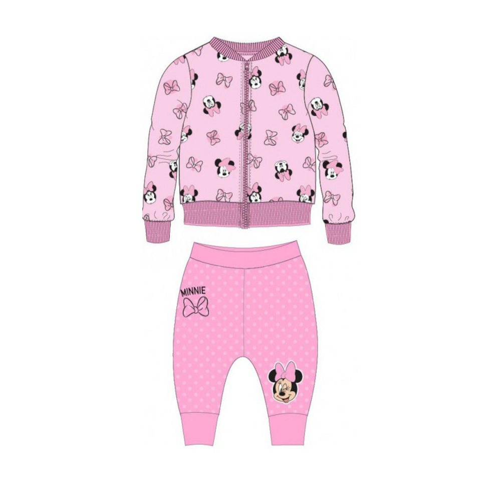 Disney Baby Trainingsanzug Minnie Maus Baby- Trainingsanzug für Mädchen - Hose & Jacke bis Gr. 92 (Set, 2-tlg), Trainingsanzug für Babys, bestehend aus Hose und Jacke von Disney Baby