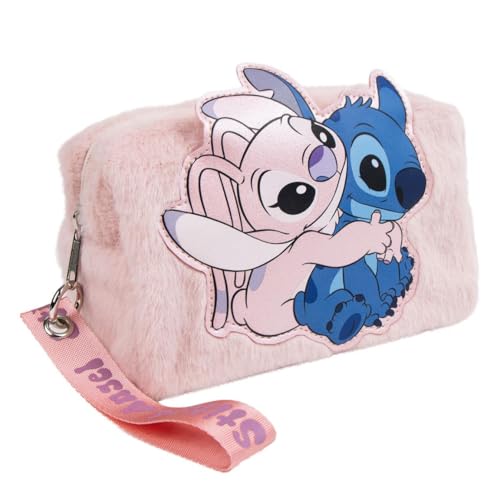 Disney Stitch Kulturbeutel, Schönheitsset Stitch und Angel Design, Plüsch-Reisetasche, Geschenk für Mädchen, Frauen, Teenager Disney Stitch Kulturbeutel, Schönheitsset Stitch und Angel Design, Plüsch-Reisetasche, Geschenk für Mädchen, Frauen, Teenager von Disney