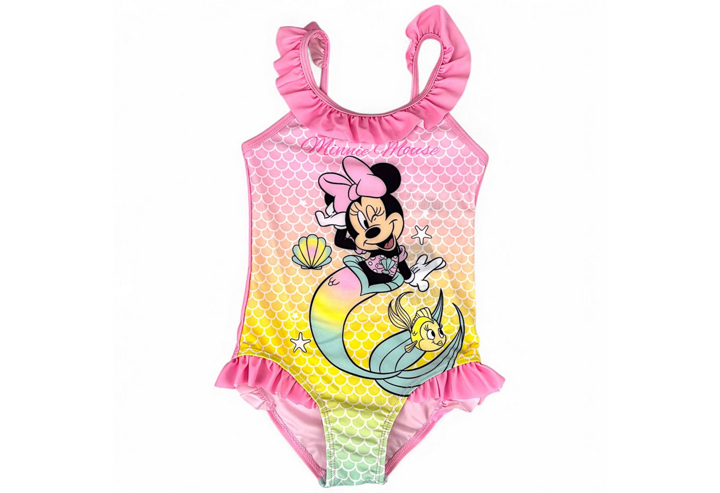 Disney Minnie Mouse Badeanzug Minnie Maus Mädchen Schwimmanzug mit Rüschen Gr. 98 - 128 cm Disney Minnie Mouse Badeanzug Minnie Maus Mädchen Schwimmanzug mit Rüschen Gr. 98 - 128 cm von Disney Minnie Mouse