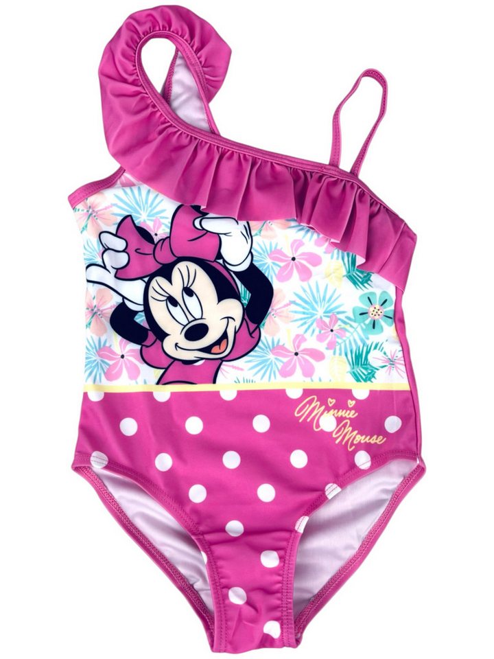 Disney Minnie Mouse Badeanzug Minnie Maus Mädchen Schwimmanzug mit Rüschen Gr. 98 - 128 cm Disney Minnie Mouse Badeanzug Minnie Maus Mädchen Schwimmanzug mit Rüschen Gr. 98 - 128 cm von Disney Minnie Mouse
