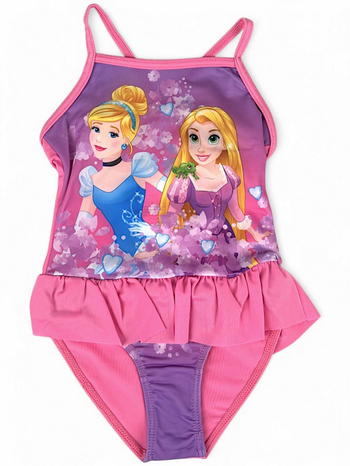 Disney Princess Badeanzug Cinderella & Rapunzel Mädchen Schwimmanzug mit Rüschendetails Gr. 92 - 116 cm von Disney Princess