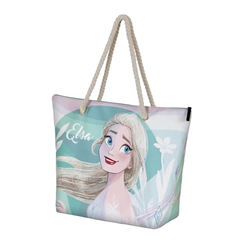 Disney Die Eiskönigin 2 (Frozen 2) Summer-Soleil Strandtasche, Blau, 52 x 37 cm von Disney