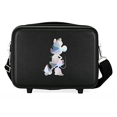 Disney 100 Special Shine Mickey Silver Kulturbeutel, anpassbar, Schwarz, 29 x 21 x 15 cm, starres ABS, 9,14 l, 0,8 kg von Disney