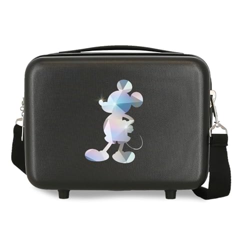 Disney 100 Special Shine Mickey Silver Kulturbeutel, anpassbar, Schwarz, 29 x 21 x 15 cm, starres ABS, 9,14 l, 0,8 kg Disney 100 Special Shine Mickey Silver Kulturbeutel, anpassbar, Schwarz, 29 x 21 x 15 cm, starres ABS, 9,14 l, 0,8 kg von Disney
