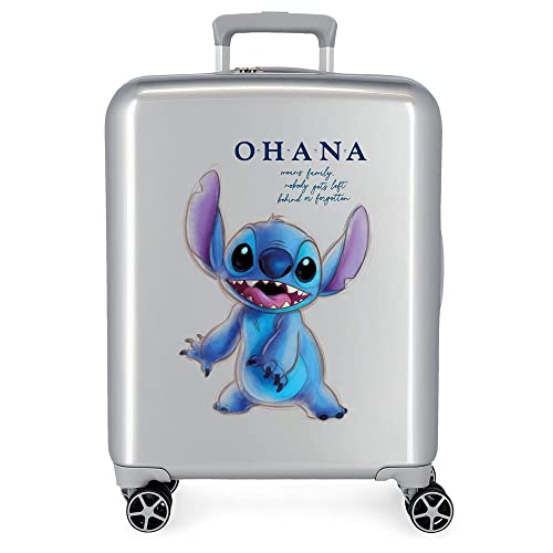 Handgepäckkoffer Disney 100 Stitch Grey, 40 x 55 x 20 cm, starres ABS, integriertes TSA-Schloss, 38,4 l, 2 kg, 4 Doppelrollen Handgepäckkoffer Disney 100 Stitch Grey, 40 x 55 x 20 cm, starres ABS, integriertes TSA-Schloss, 38,4 l, 2 kg, 4 Doppelrollen von Disney