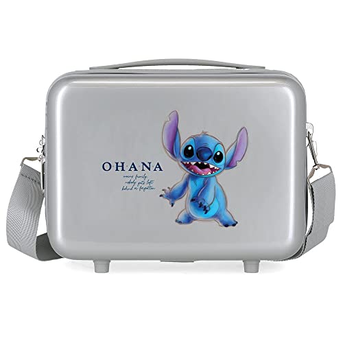 Disney 100 Stitch Adaptable Kulturbeutel, Grau, 29 x 21 x 15 cm, starres ABS, 9,14 l, 0,63 kg Disney 100 Stitch Adaptable Kulturbeutel, Grau, 29 x 21 x 15 cm, starres ABS, 9,14 l, 0,63 kg von Disney