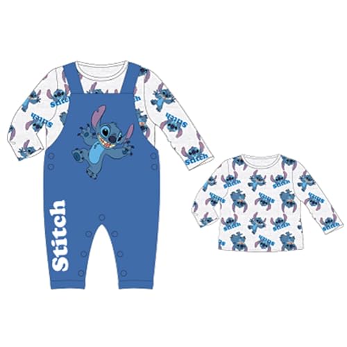 Disney 2 Teiliges Set Pullover + Hose Babys (3 bis 23 Monate) Lilo & Stitch Weich süß warm Sweatshirt + Jogger Mädchen Jungen Modell Gemischtem Aufdruck DIS LIS 5112B806-S1-18M von Disney