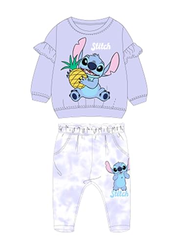 Disney 2 Teiliges Set Pullover + Hose Babys (3 bis 23 Monate) Lilo & Stitch Weich süß warm Sweatshirt + Jogger Mädchen Jungen Modell Gemischtem Aufdruck DIS LIS 5112C521-S2-18M von Disney